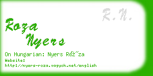 roza nyers business card